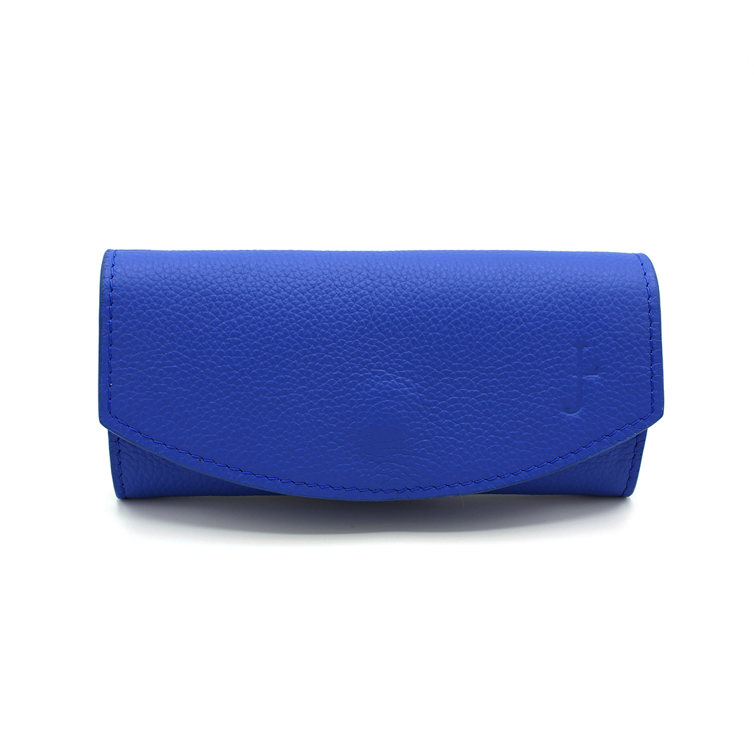 Etui à lunettes en cuir Samba - Bleu – Image 2