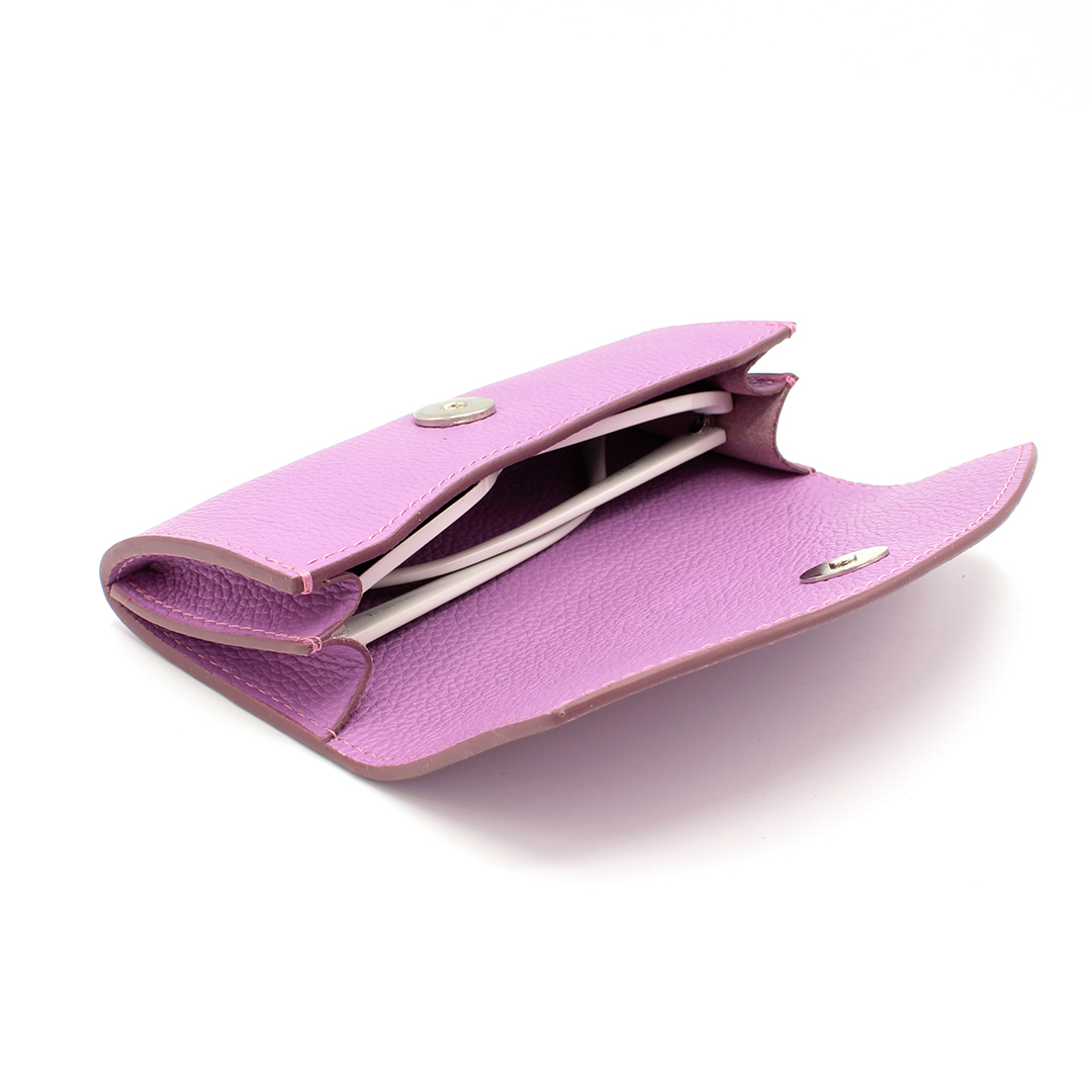 Etui à lunettes en cuir Samba - Mauve – Image 3