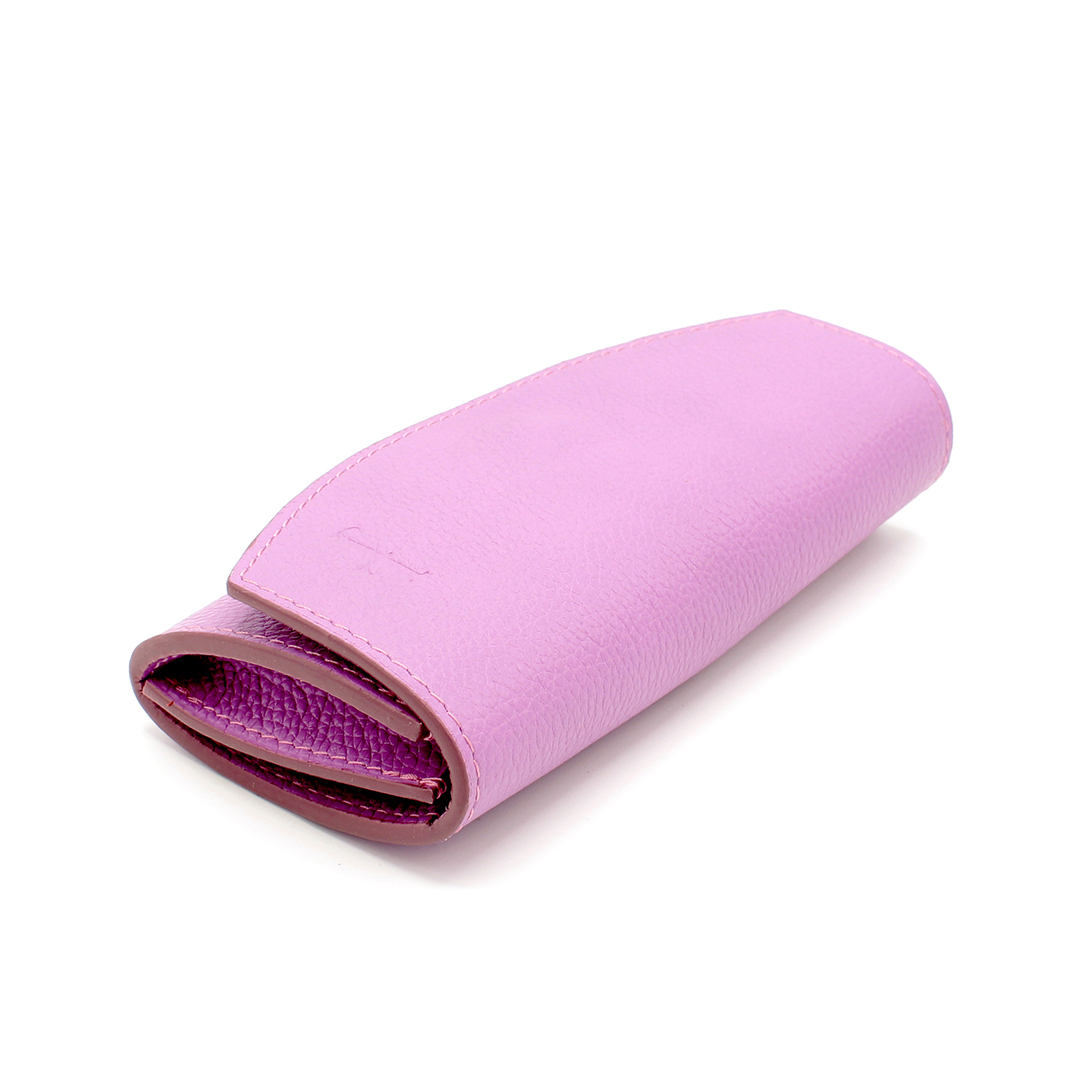 Etui à lunettes en cuir Samba - Mauve – Image 2