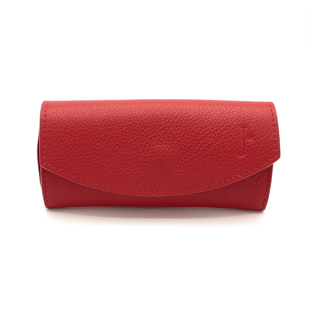 Etui à lunettes en cuir Samba - Rouge – Image 2