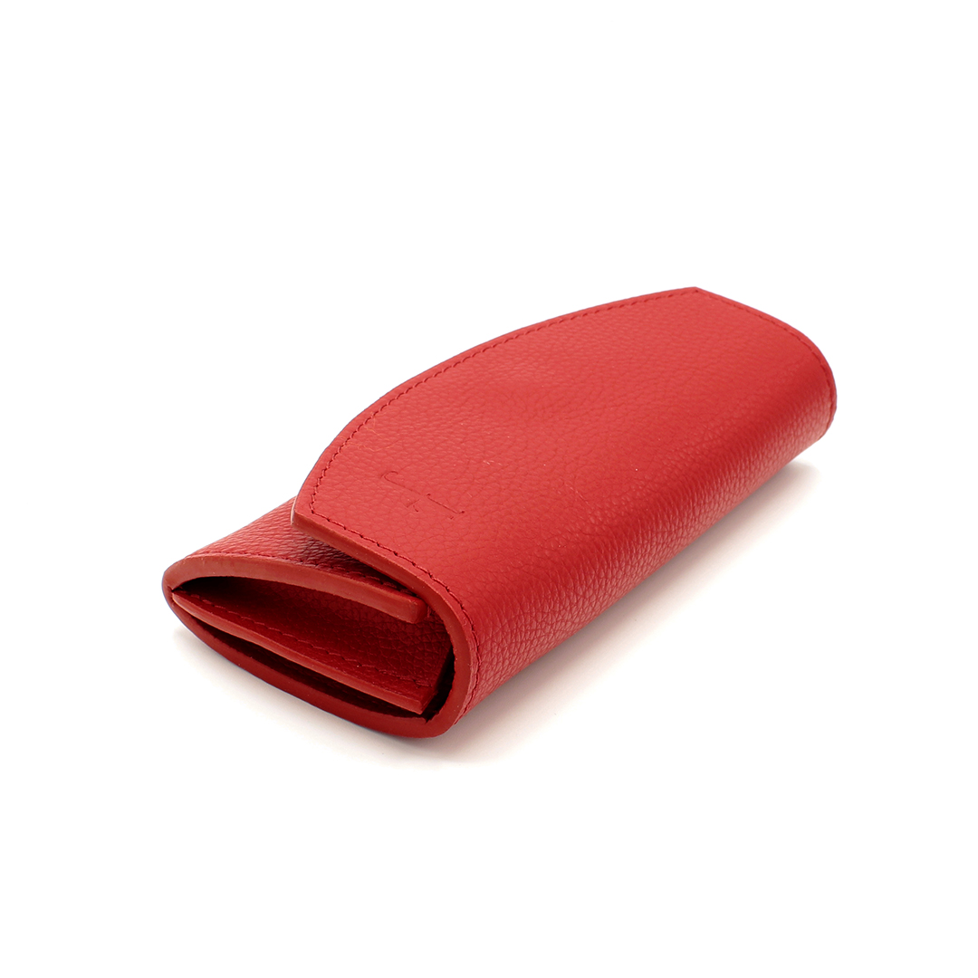 Etui à lunettes en cuir Samba - Rouge – Image 3