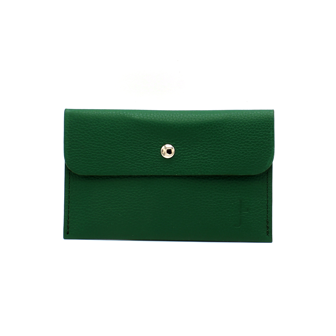 Pochette fine en cuir Java - Vert – Image 2