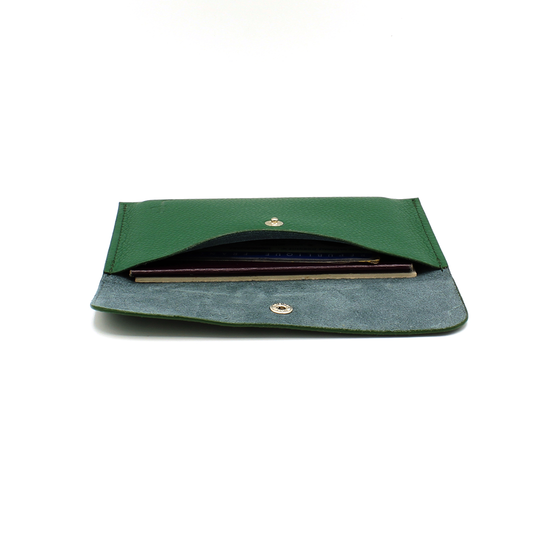 Pochette fine en cuir Java - Vert – Image 4