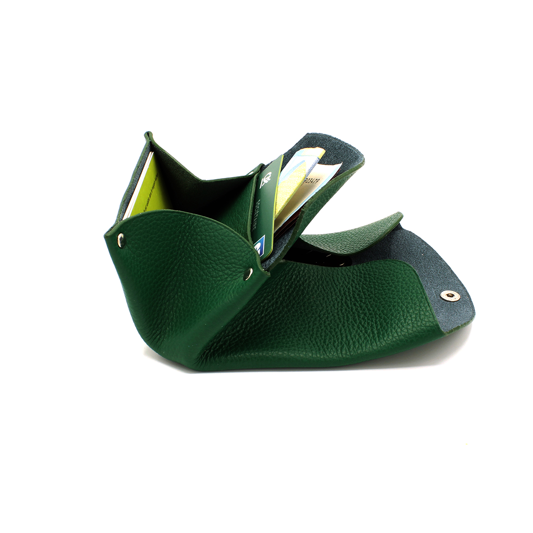 Porte-monnaie en cuir Nouba - Vert – Image 3