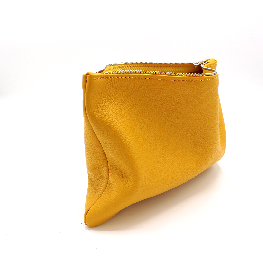 Pochette en cuir Mambo - Jaune – Image 4