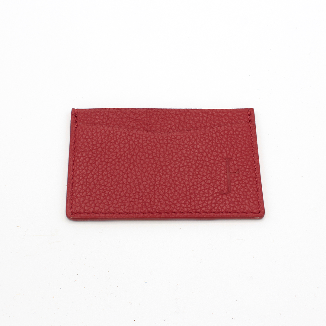 Porte-cartes en cuir Rumba - Rouge – Image 3