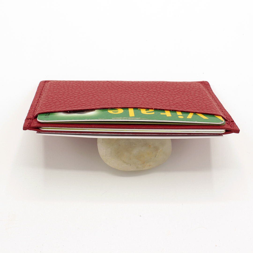 Porte-cartes en cuir Rumba - Rouge – Image 2