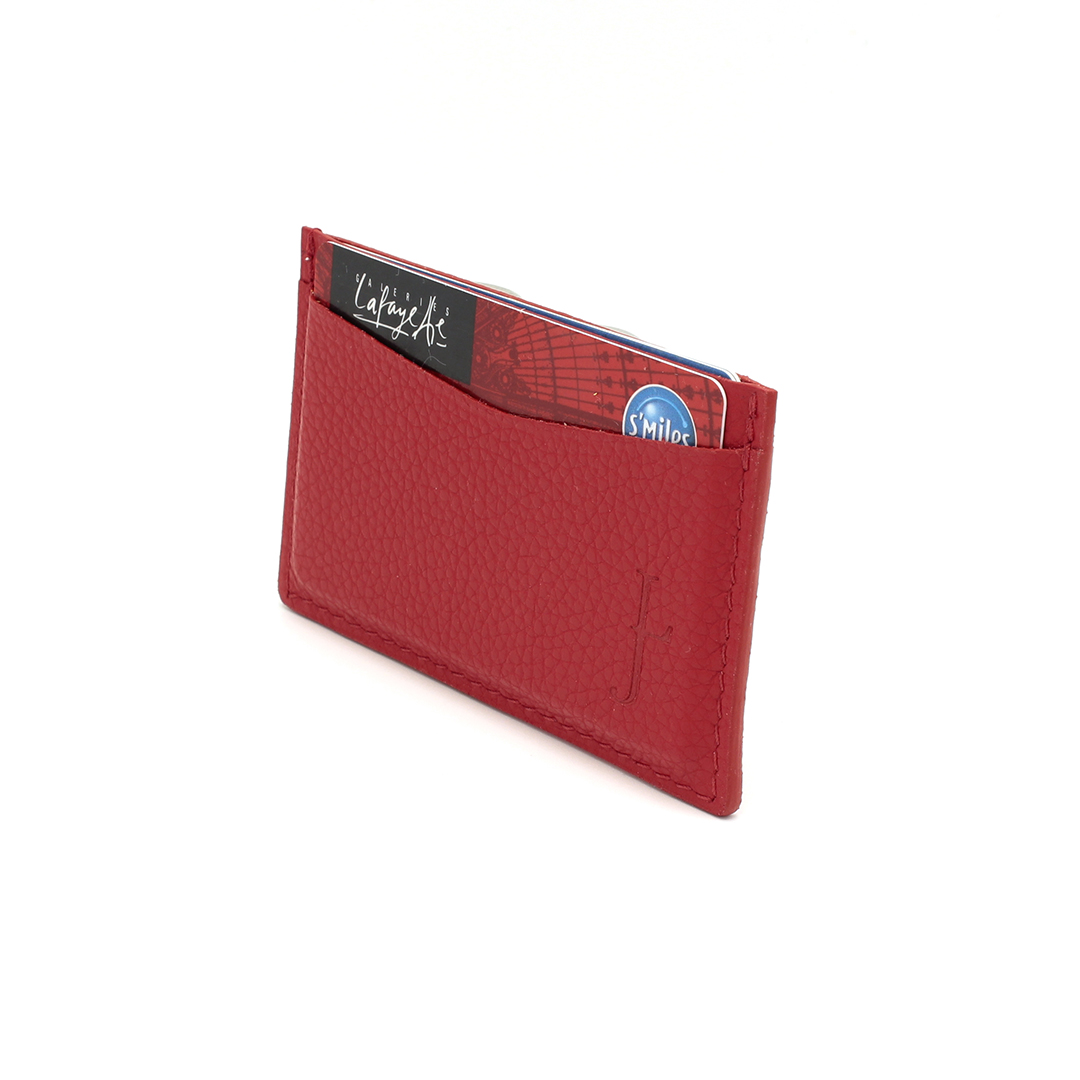 Porte-cartes en cuir Rumba - Rouge – Image 4