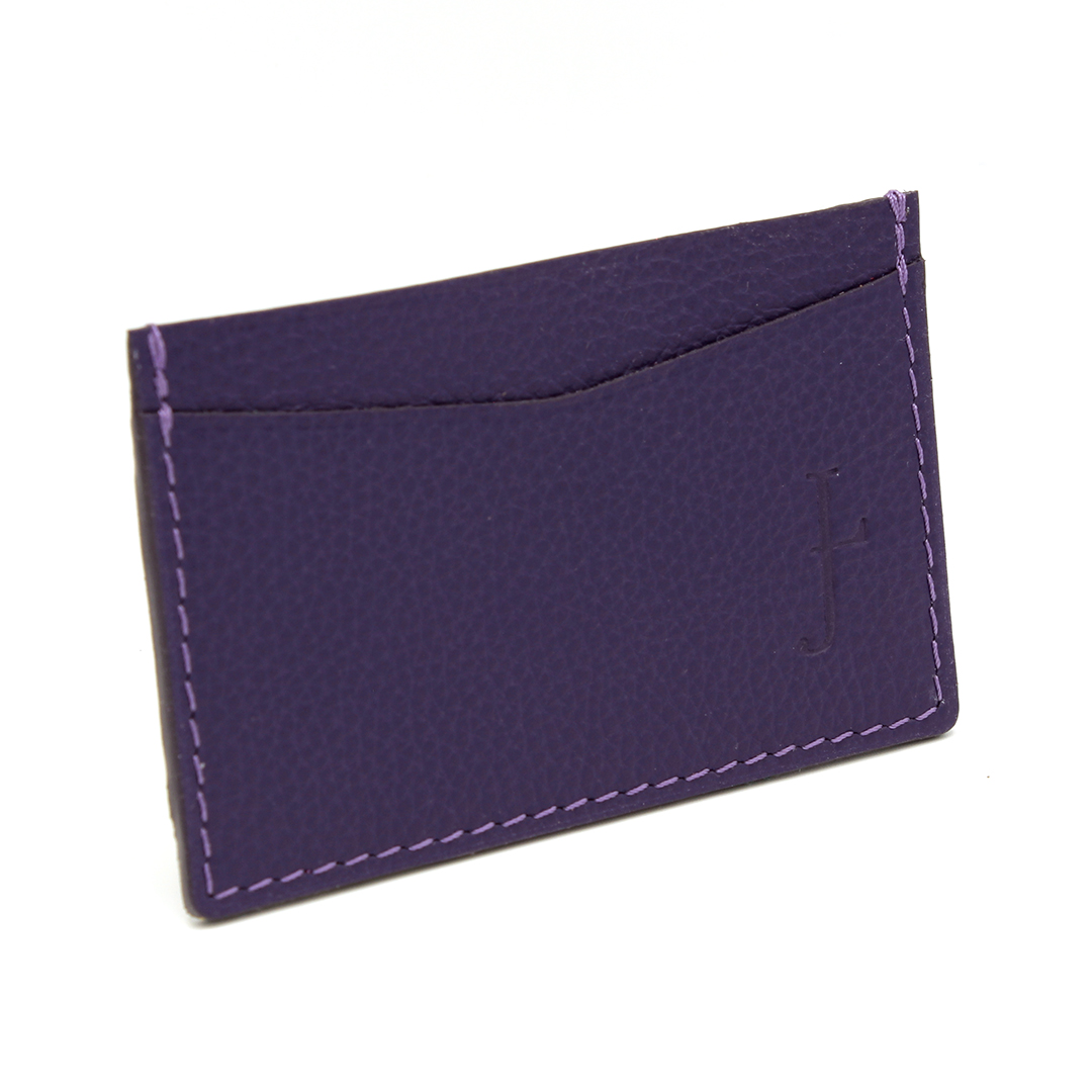 Porte-cartes en cuir Rumba - Violet – Image 2