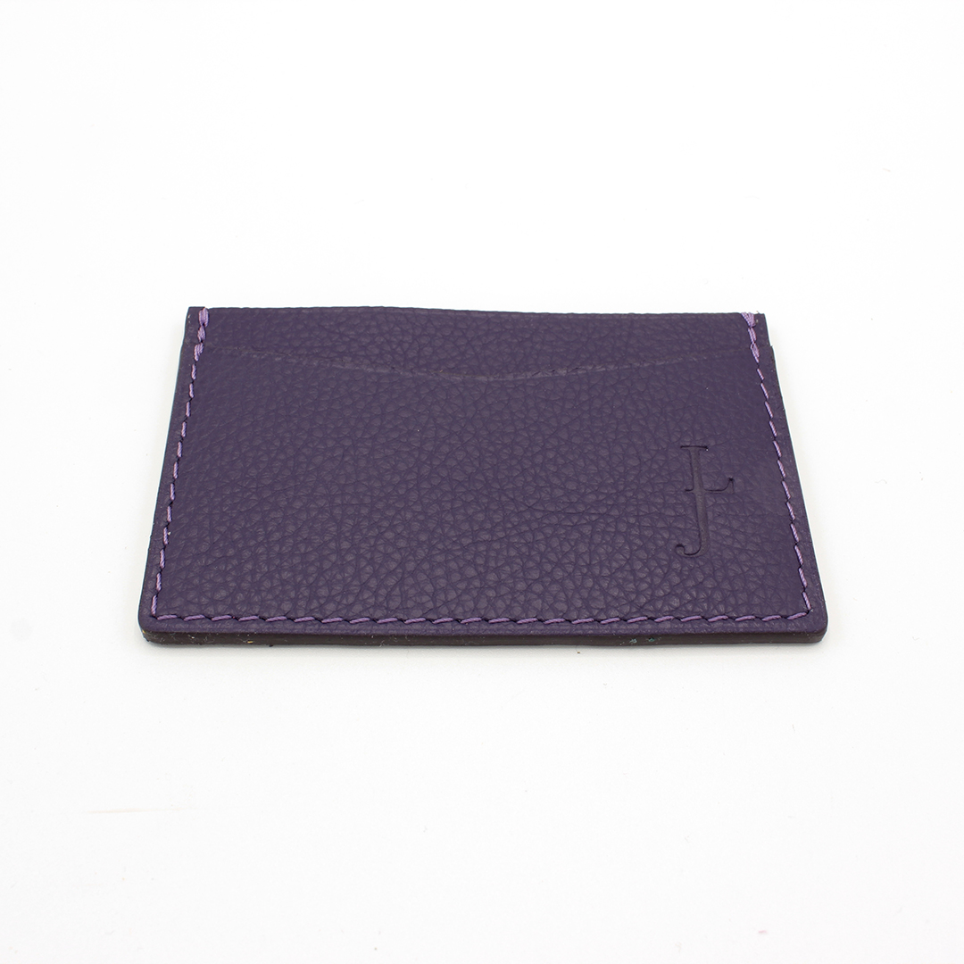 Porte-cartes en cuir Rumba - Violet – Image 4