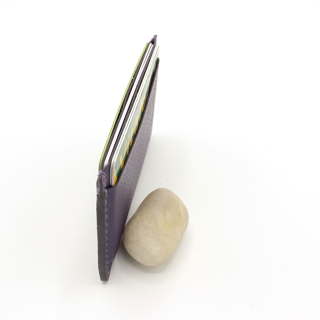 Porte-cartes en cuir Rumba - Violet – Image 3