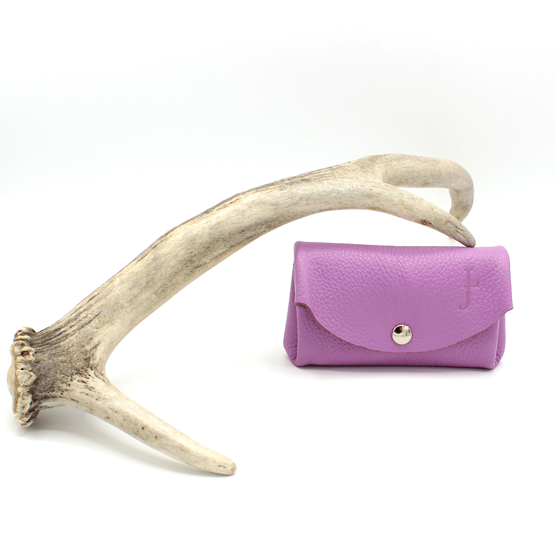 Porte-monnaie en cuir Nouba - Mauve – Image 2