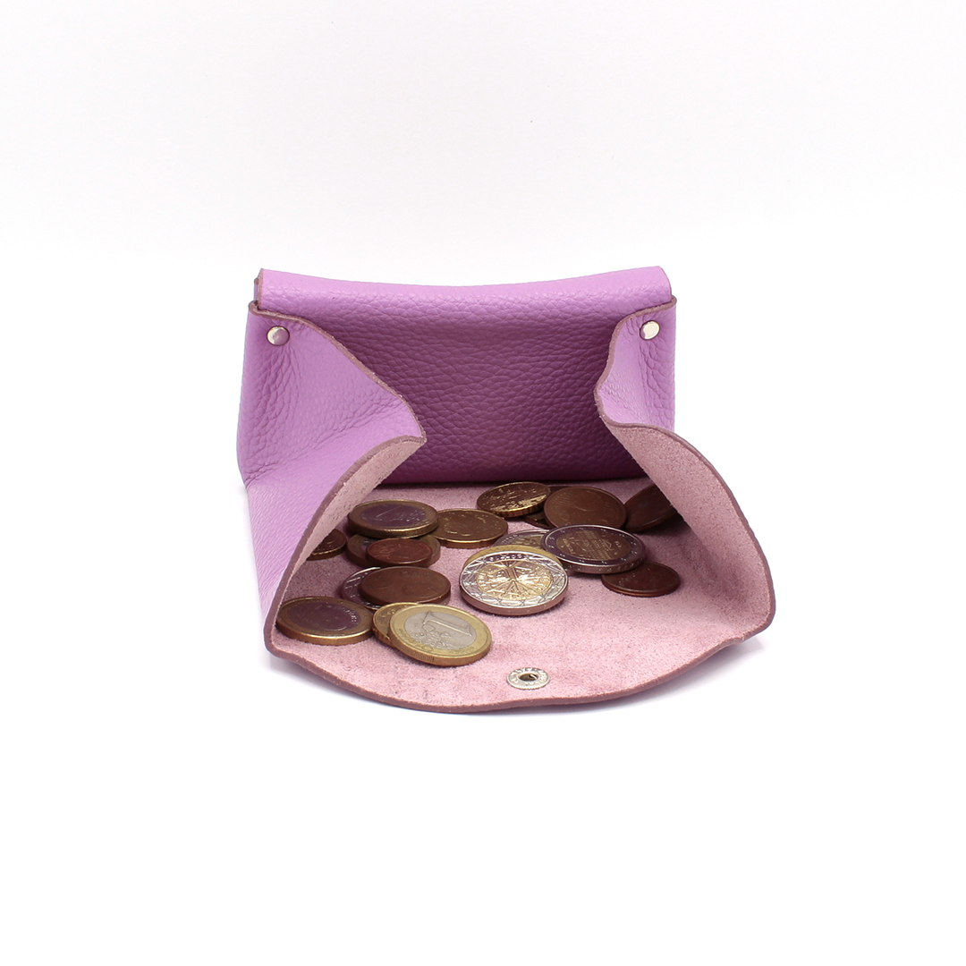Porte-monnaie en cuir Nouba - Mauve – Image 5
