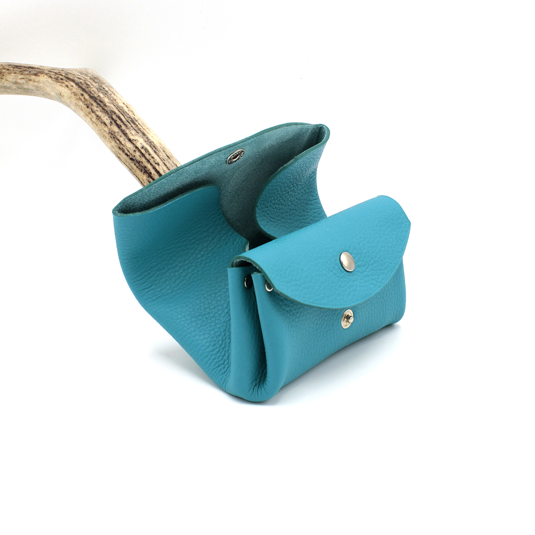 Porte-monnaie en cuir Nouba - Turquoise – Image 3