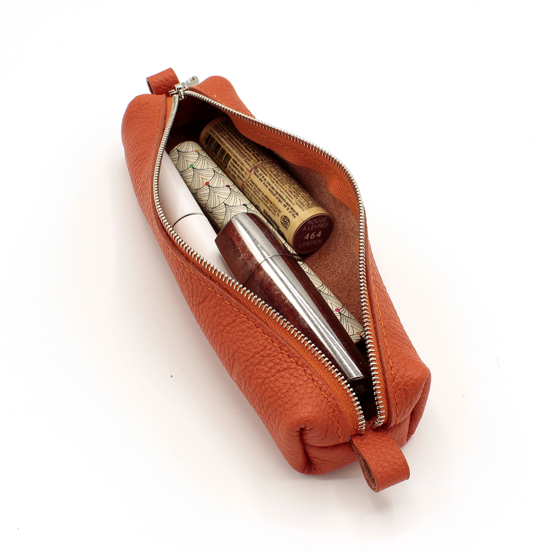 Trousse en cuir Carimbo - Orange – Image 3