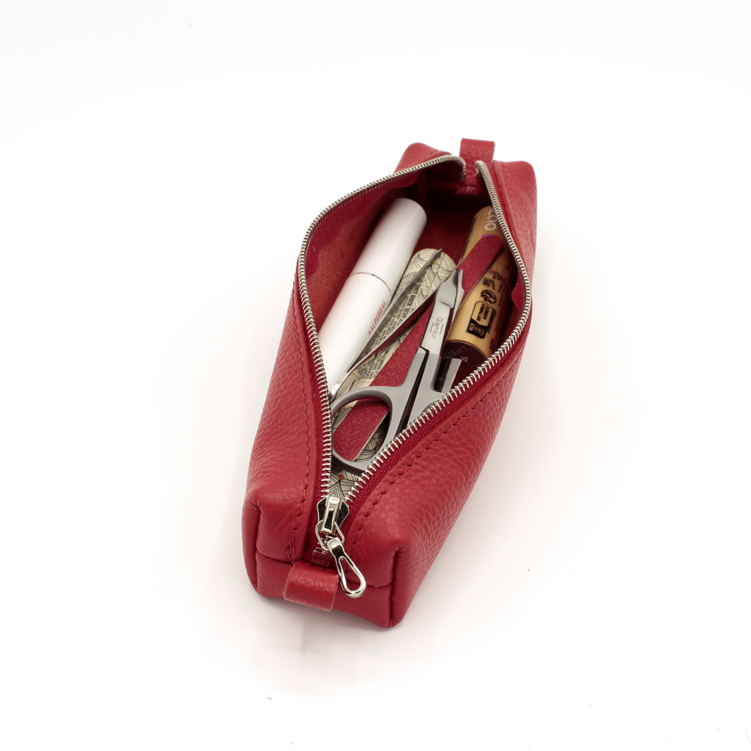 Trousse en cuir Carimbo - Rouge – Image 4