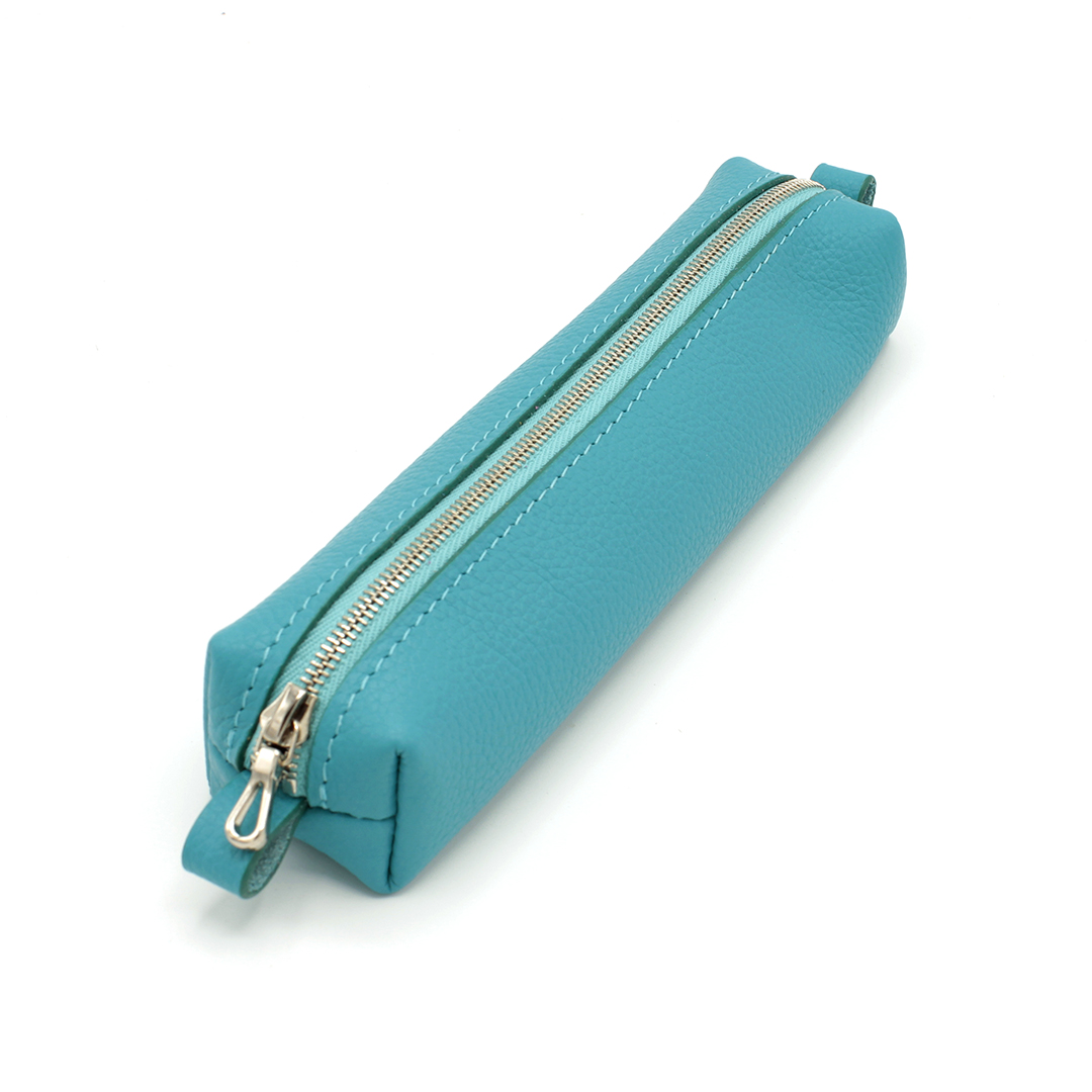 Trousse en cuir Carimbo - Turquoise – Image 2