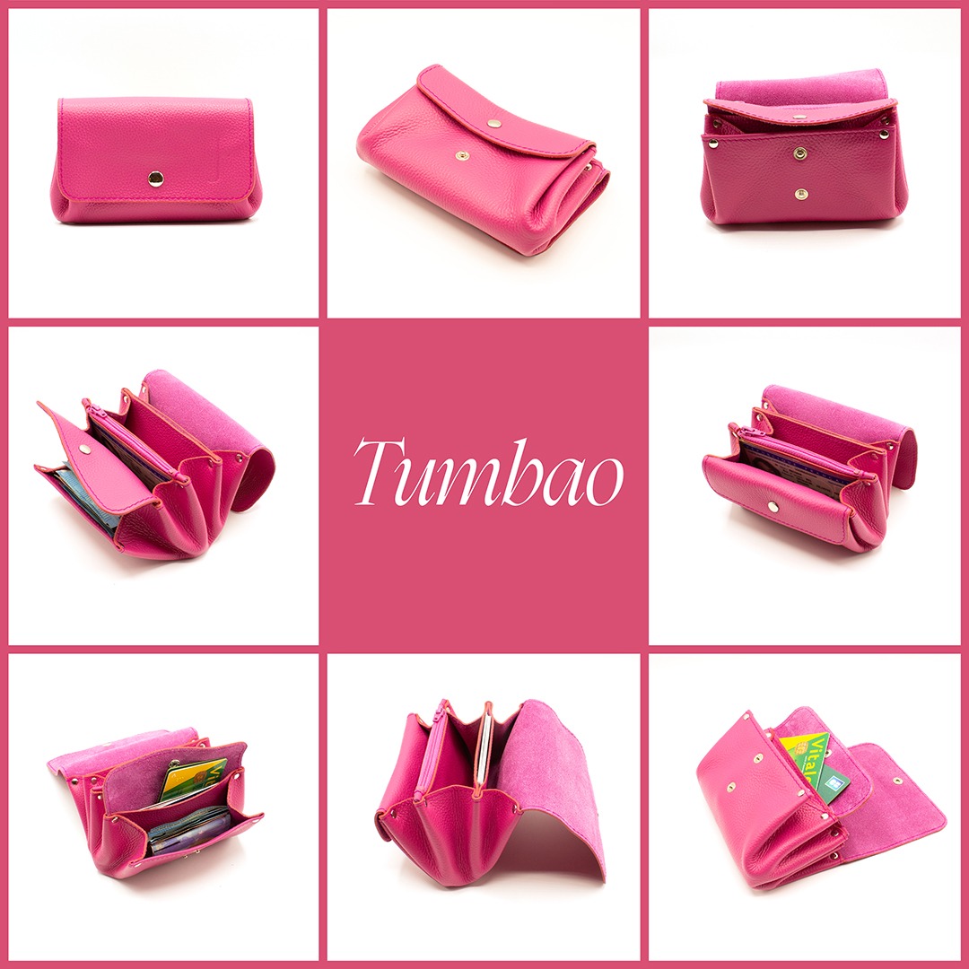 Portefeuille en cuir Tumbao - Fuchsia – Image 5