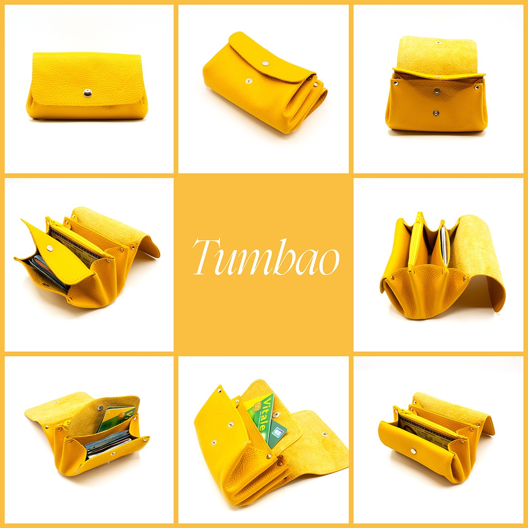 Portefeuille en cuir Tumbao - Jaune – Image 5
