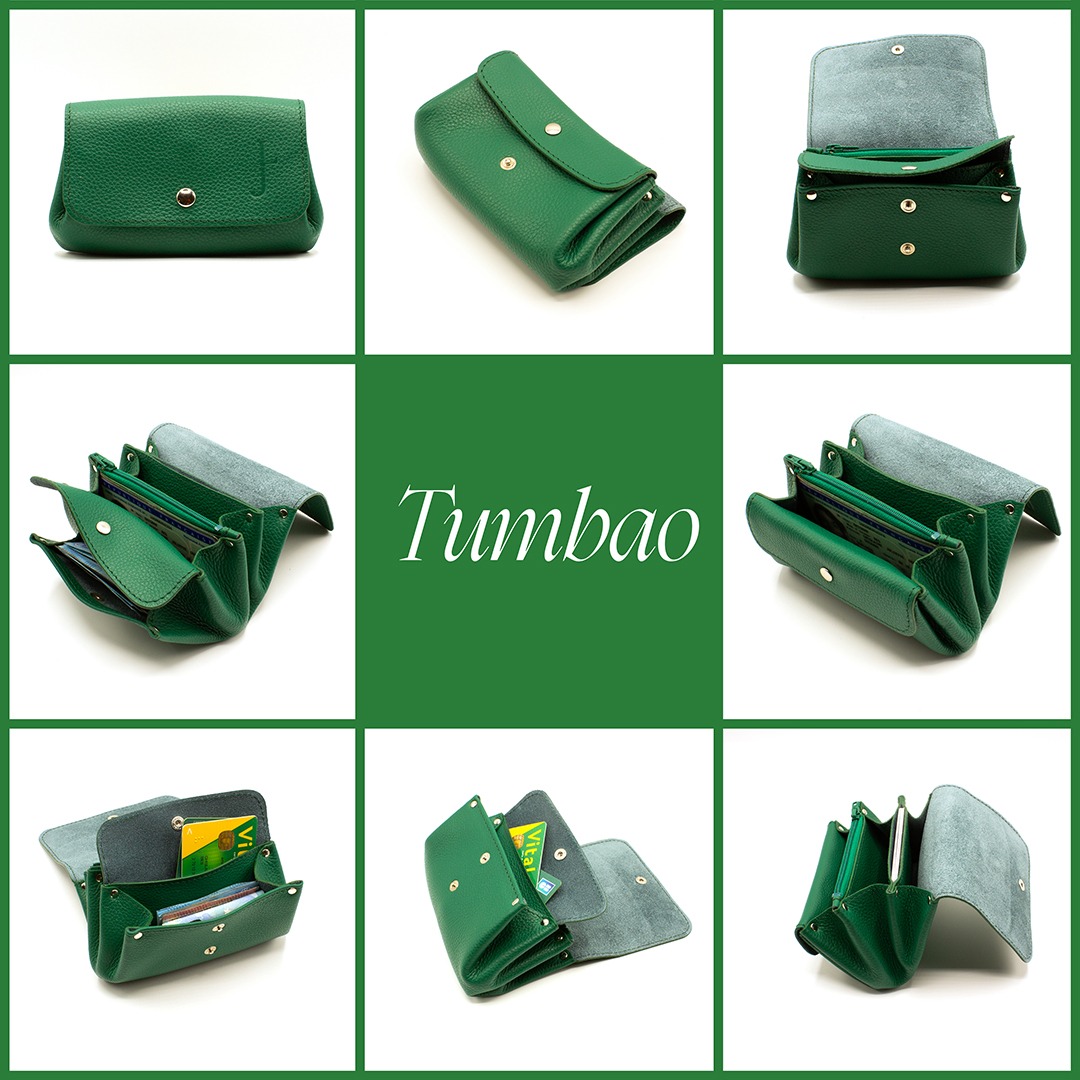 Portefeuille en cuir Tumbao - Vert – Image 5