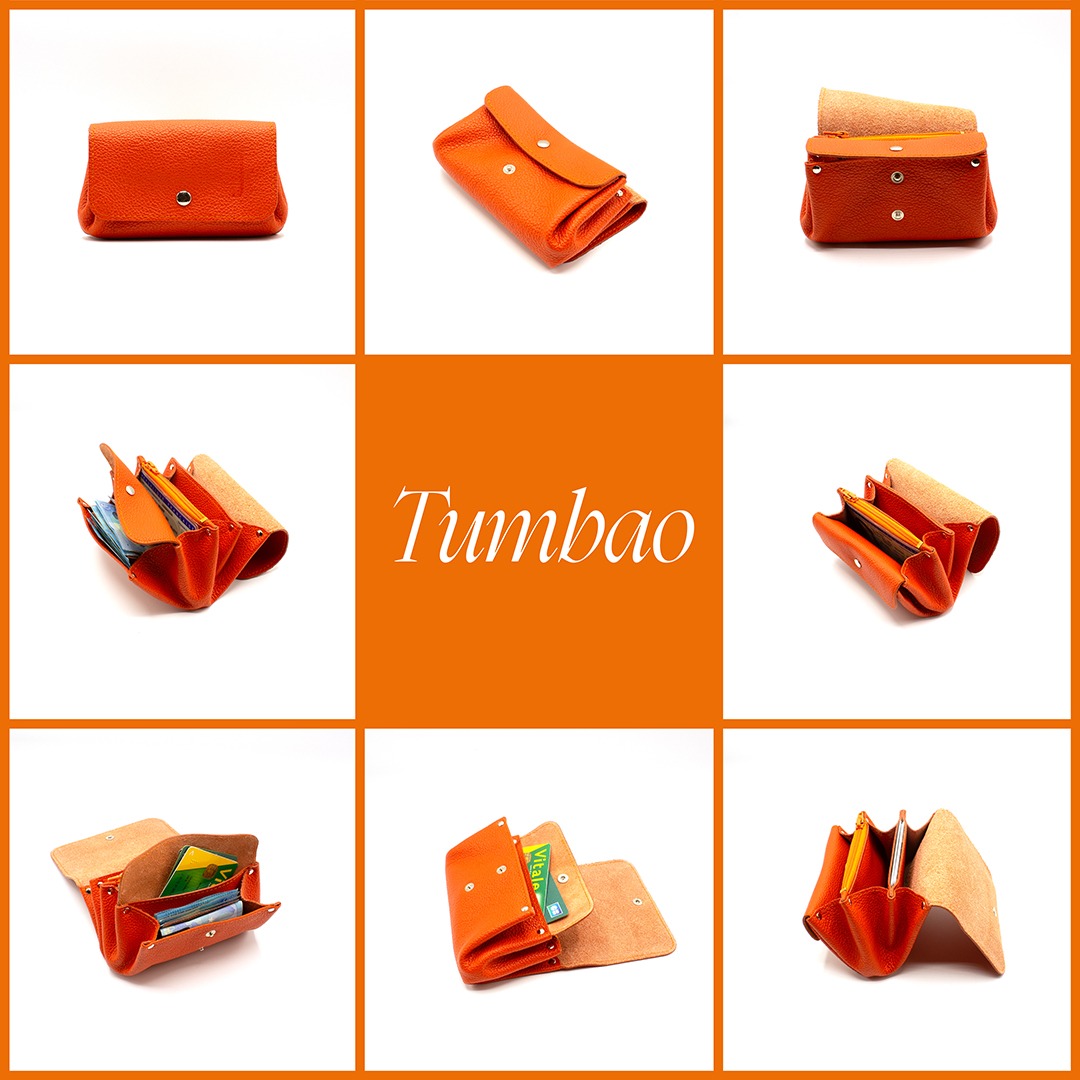 Portefeuille en cuir Tumbao - Orange – Image 5