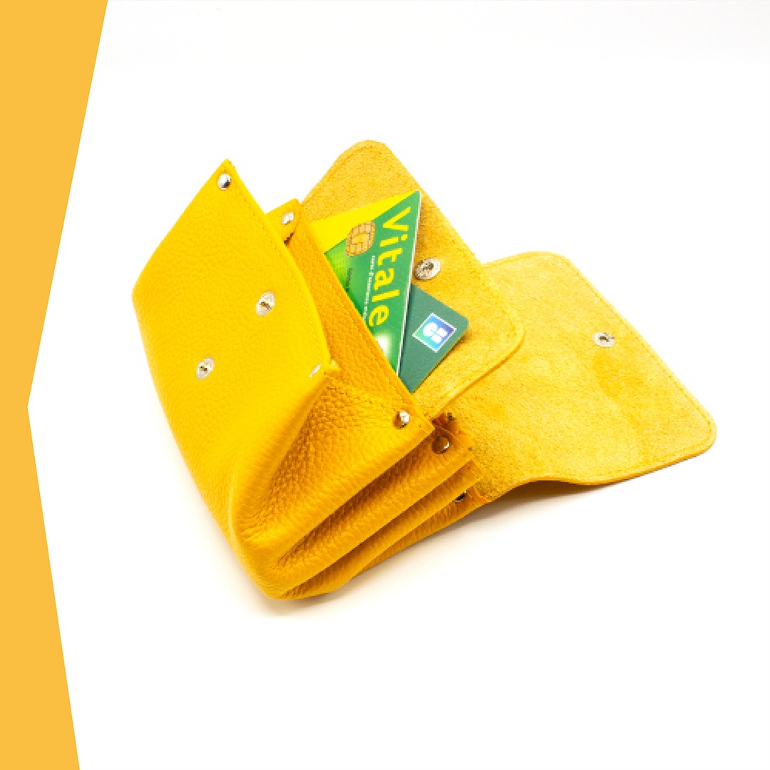 Portefeuille en cuir Tumbao - Jaune – Image 4