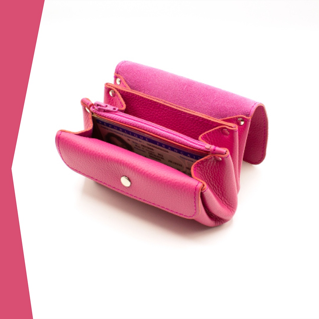 Portefeuille en cuir Tumbao - Fuchsia – Image 4