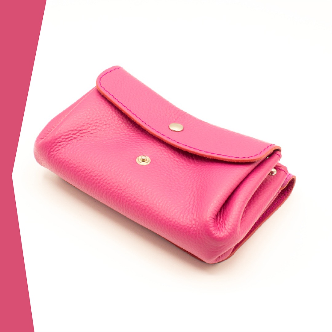 Portefeuille en cuir Tumbao - Fuchsia – Image 2