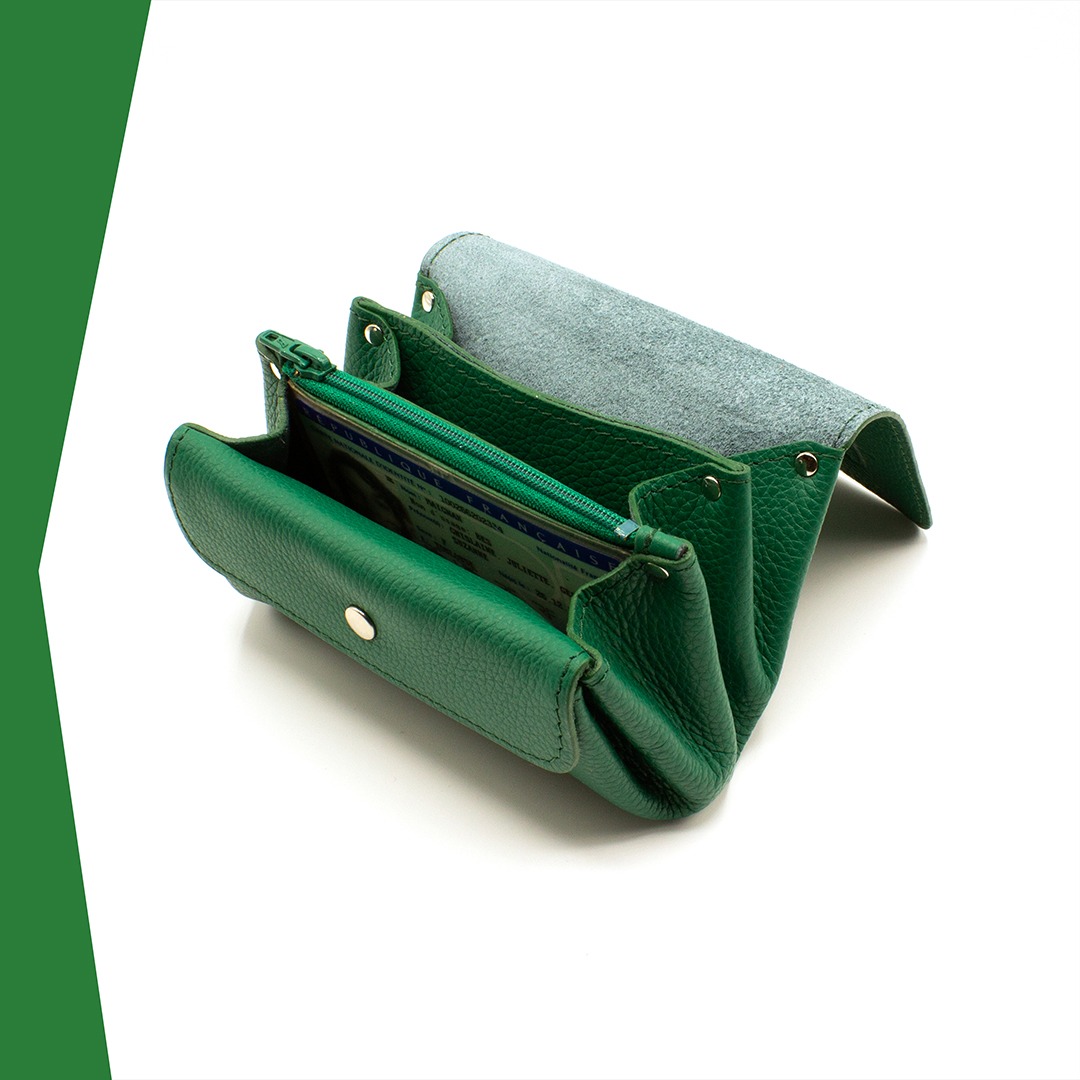 Portefeuille en cuir Tumbao - Vert – Image 4