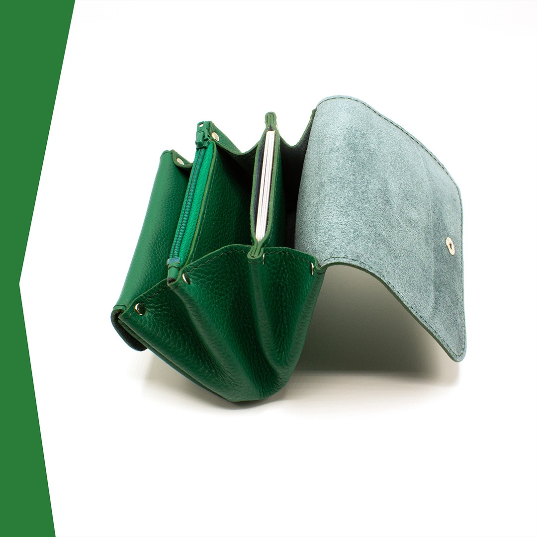 Portefeuille en cuir Tumbao - Vert – Image 3