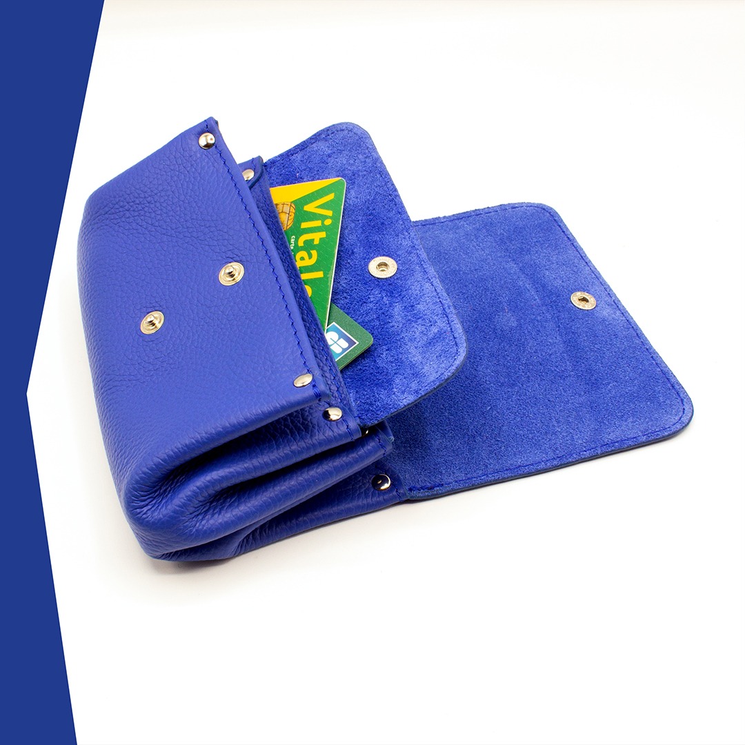 Portefeuille en cuir Tumbao - Bleu – Image 3