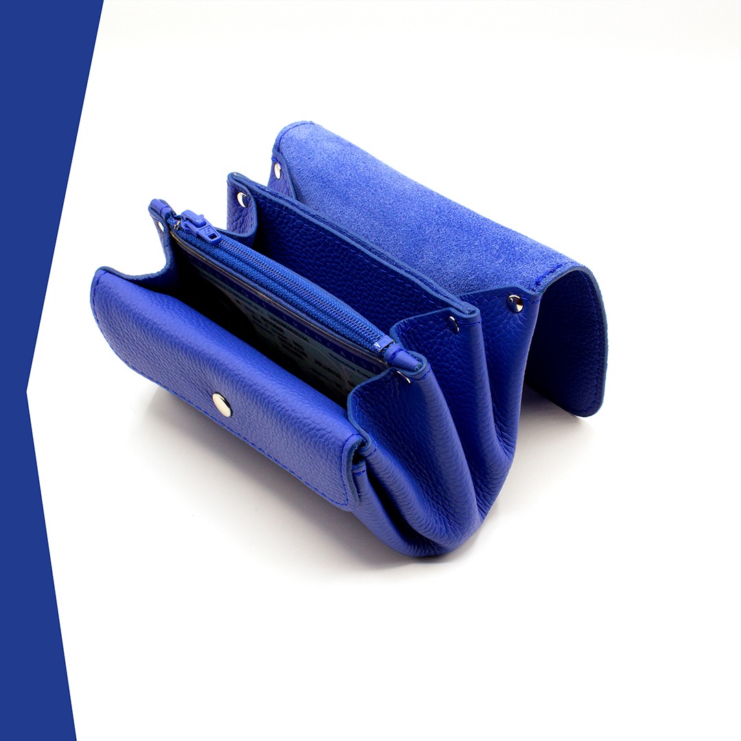 Portefeuille en cuir Tumbao - Bleu – Image 4