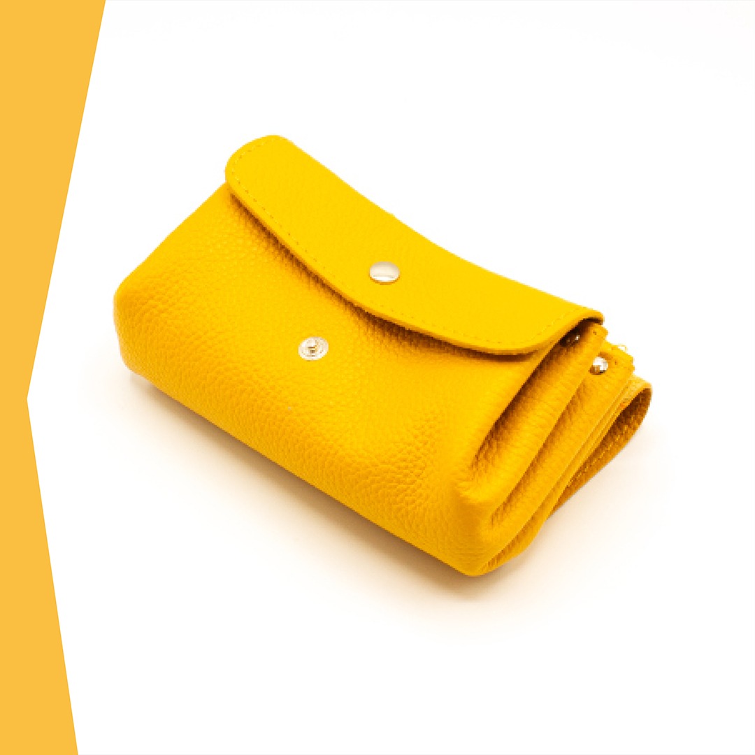 Portefeuille en cuir Tumbao - Jaune – Image 2