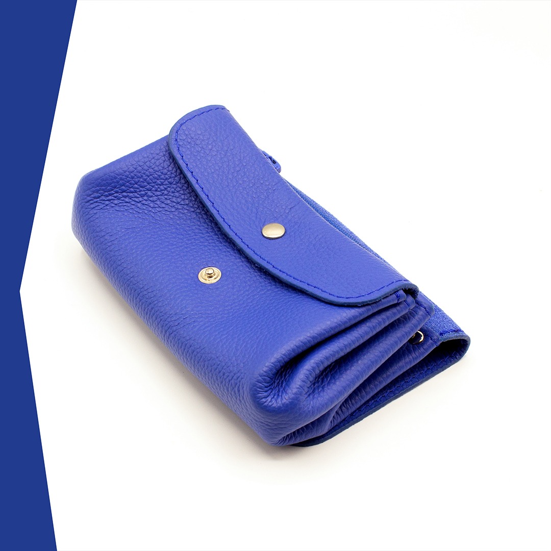 Portefeuille en cuir Tumbao - Bleu – Image 2