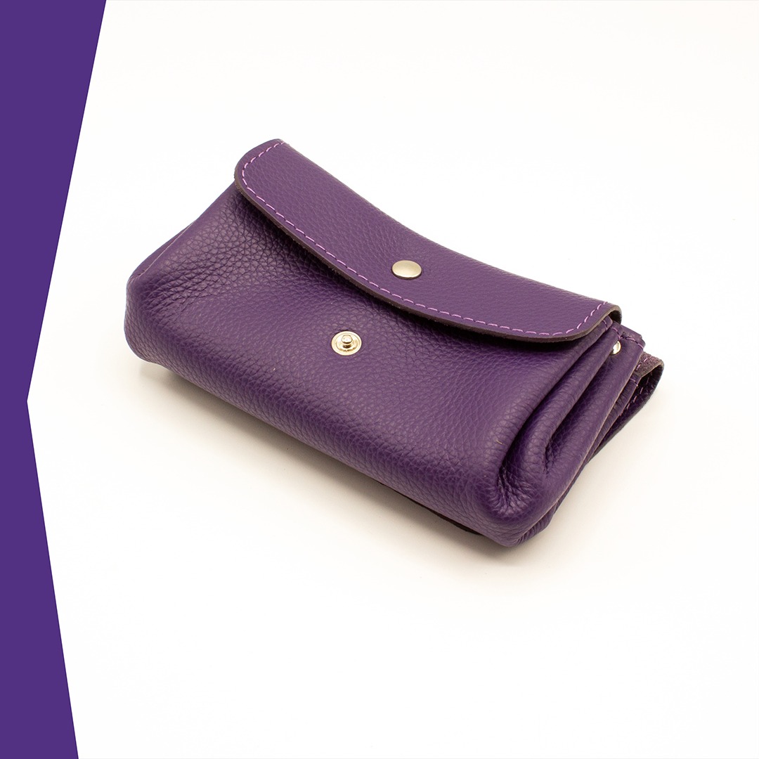 Portefeuille en cuir Tumbao - Violet – Image 2