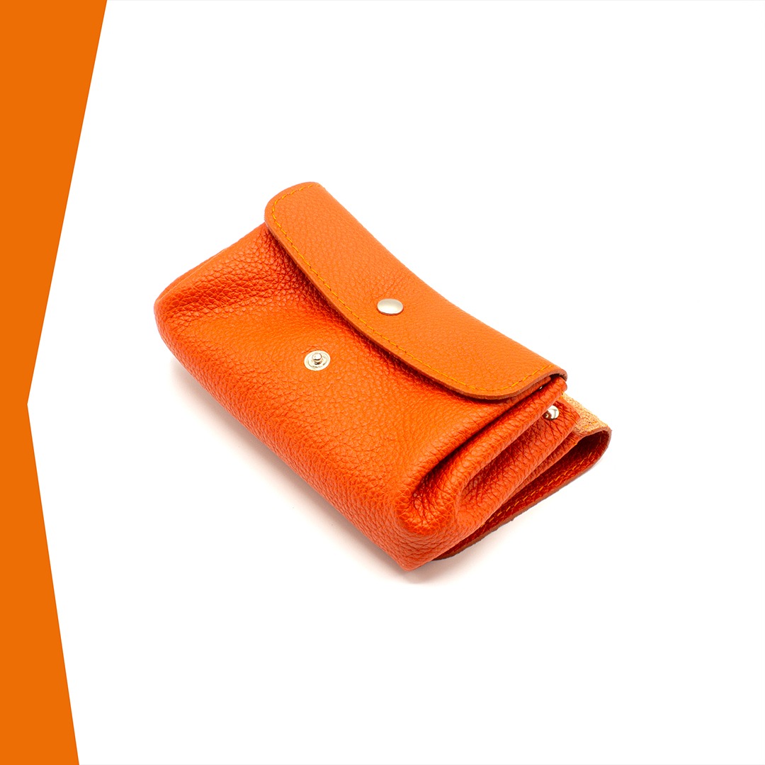 Portefeuille en cuir Tumbao - Orange – Image 2