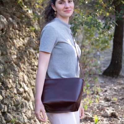 Yuni bandoulière cuir ciré