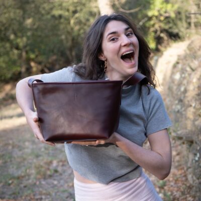 Yuni bandoulière cuir ciré