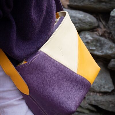 Yuni tricolore jaune et violet